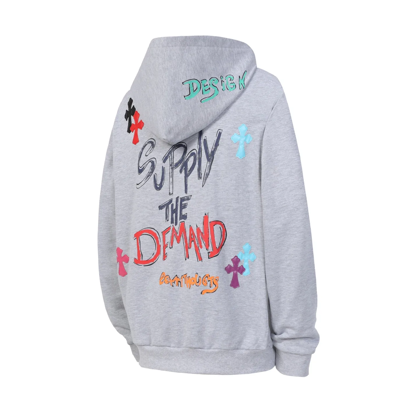 P280 #L3190 cross-border model. Those who pursue quality should not place an order. -Chrome Hearts/Chrome Hearts graffiti spoof printed leather cross✝️Hooded sweatshirt - High weight, high density and high quality. The wool is soft, delicate and skin-friendly. It feels soft and silky. It has excellent warmth and skin-friendly properties. M L XL